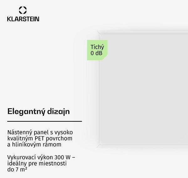 Klarstein Wonderwall 30, infračervený ohrievač, 30 x 100 cm, 300 W, týždenný časovač, IP24