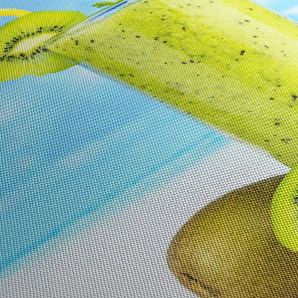 Obraz - kiwi smoothie (s hodinami) (90x30 cm)