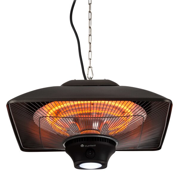 Blumfeldt Heat Square, infračervený ohrievač, 1000 / 2000 W, uhlíkové výhrevné teleso, IP24, LED