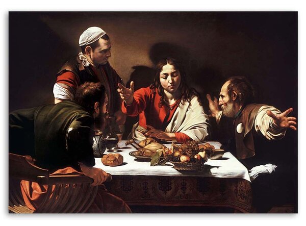 Obraz na plátne Večera v Emmaus - Michelangelo Merisi da Caravaggio, reprodukcia Rozmery: 60 x 40 cm