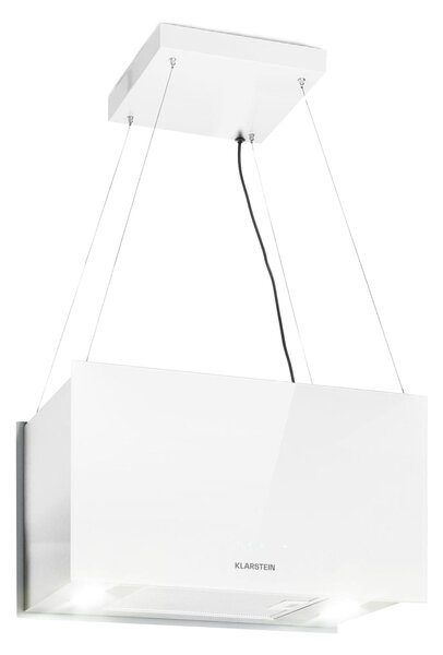 Klarstein Kronleuchter L, digestor, 60 cm, ostrovčekový, 577 m³/h, dotykové ovládanie, LED, biely