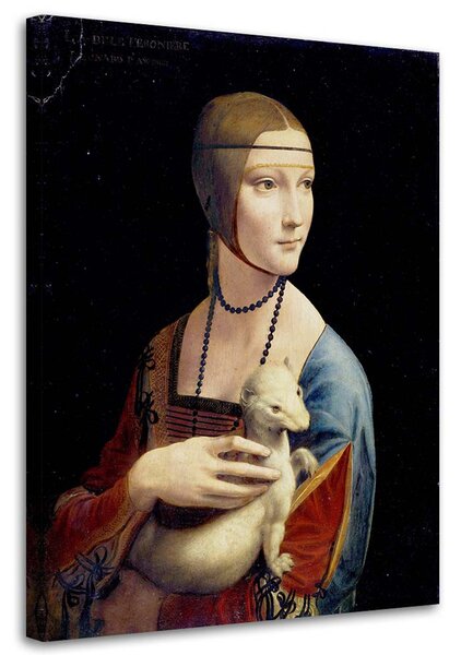 Obraz na plátne Dáma s hranostajom - Leonardo da Vinci, reprodukcia Rozmery: 40 x 60 cm