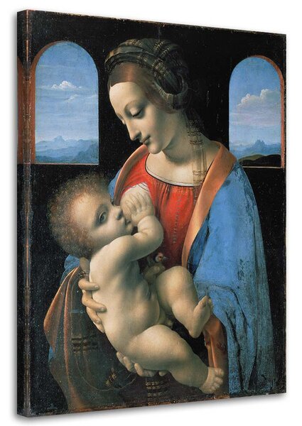 Obraz na plátne Madonna litta - Leonardo da Vinci reprodukcia Rozmery: 40 x 60 cm