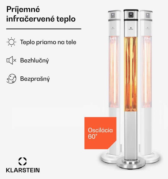 Blumfeldt Heat Guru, infračervený ohrievač, 2000 W, 3 stupne ohrevu, diaľkový ovládač, strieborný