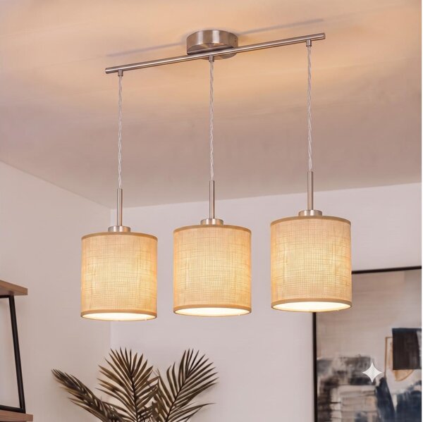 Brilagi - LED luster na lanku NUBILA 3xE27/60W/230V svetlohnedá