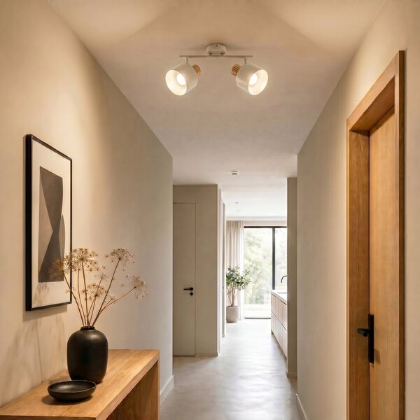Stropné Lampa Lindby, Lenja, stmievateľné, Béžová, Obývacia izba, Kov, Moderný