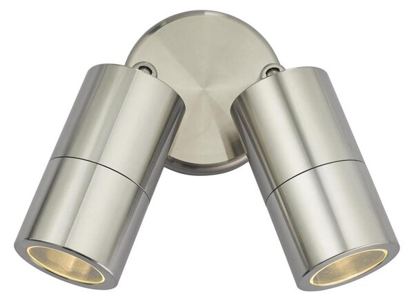 Där Lighting ORT0968 - LED vonkajšie nástenné bodové svietidlo ORTEGA 2xGU10/5W/230V IP65 chróm