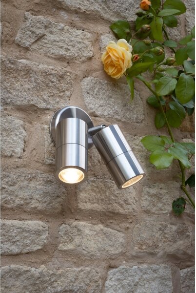 Där Lighting ORT0968 - LED vonkajšie nástenné bodové svietidlo ORTEGA 2xGU10/5W/230V IP65 chróm