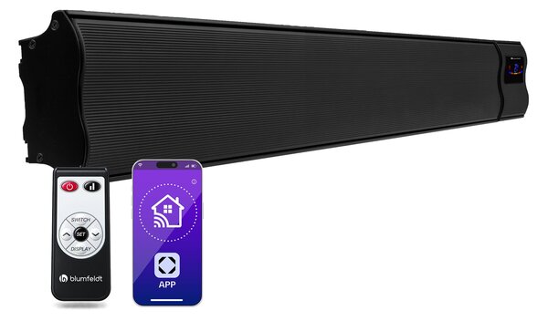 Blumfeldt Cosmic Beam Smart 24, infračervený ohrievač, 2400 W, ovládanie cez aplikáciu, čierny