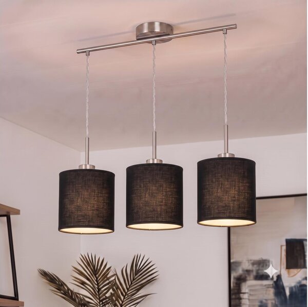 Brilagi - LED luster na lanku NUBILA 3xE27/60W/230V čierny