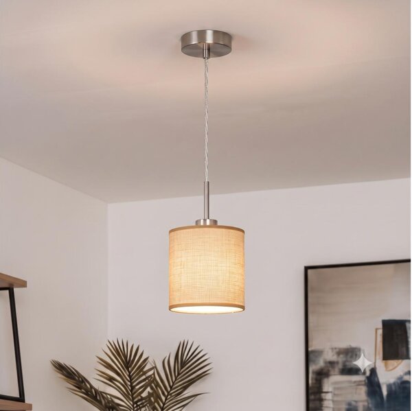Brilagi - LED luster na lanku NUBILA 1xE27/60W/230V pr. 14 cm svetlohnedá