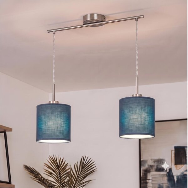Brilagi - LED luster na lanku NUBILA 2xE27/60W/230V tmavomodrý