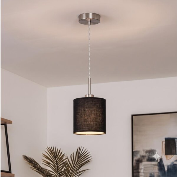 BRILAGI - LED luster na lanku NUBILA 1xE27/60W/230V priemer 14 cm čierna