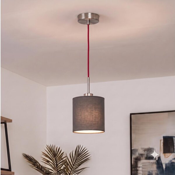 Brilagi - LED luster na lanku NUBILA 1xE27/60W/230V pr. 14 cm červená/antracit
