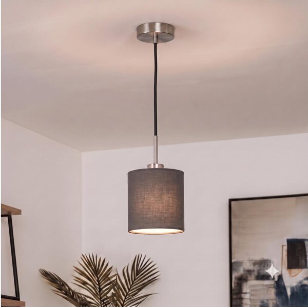 BRILAGI - LED luster na lanku NUBILA 1xE27/60W/230V pr. 14 cm čierna/antracit
