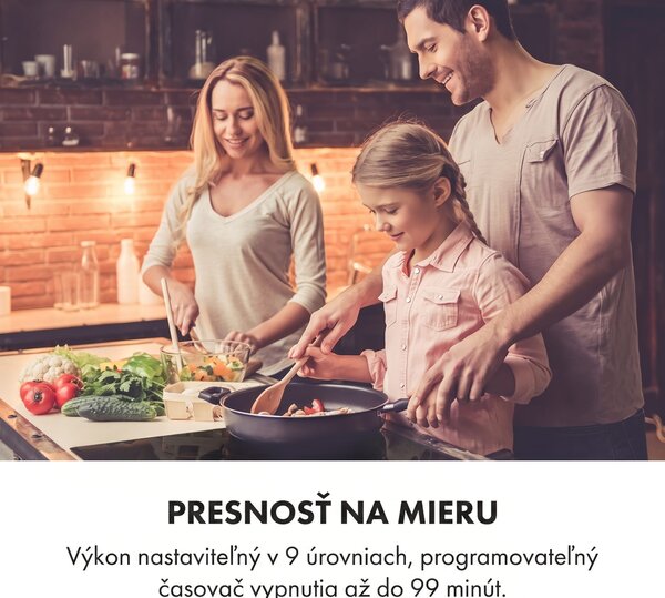 Klarstein Delicatessa 90 Hybrid, vstavaná indukčná varná doska, 7400 W, 5 zón, čierna