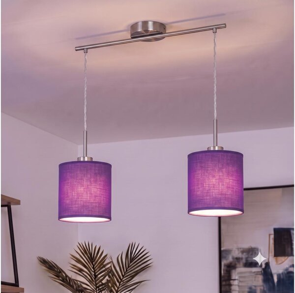 Brilagi - LED luster na lanku NUBILA 2xE27/60W/230V fialová