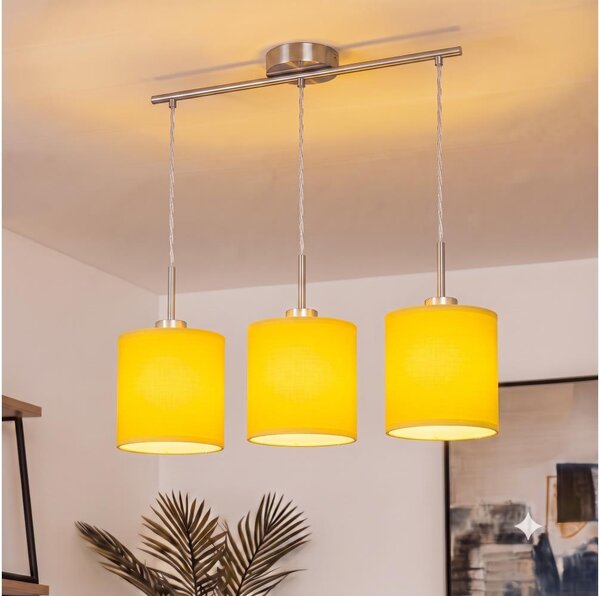 Brilagi - LED luster na lanku NUBILA 3xE27/60W/230V žltý