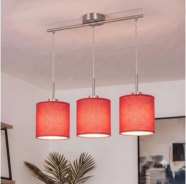 Brilagi - LED luster na lanku NUBILA 3xE27/60W/230V červená