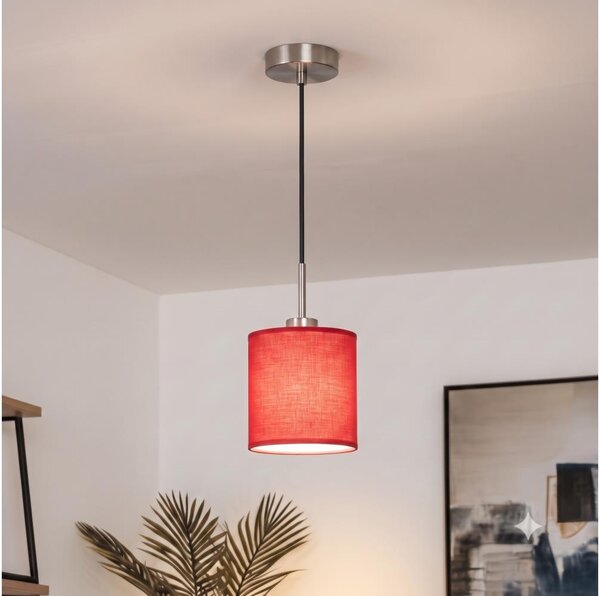 Brilagi - LED luster na lanku NUBILA 1xE27/60W/230V priemer 14 cm čierna/červená