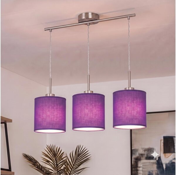 Brilagi - LED luster na lanku NUBILA 3xE27/60W/230V fialový