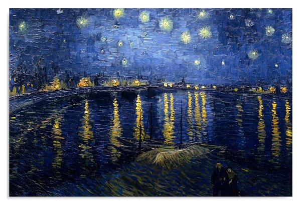 Obraz na plátne Hviezdna noc nad Rhônou - Vincent van Gogh, reprodukcia Rozmery: 60 x 40 cm