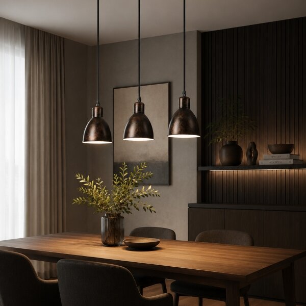 Brilagi - LED luster na lankách RIDDY 3xE27/60W/230V medená/patina