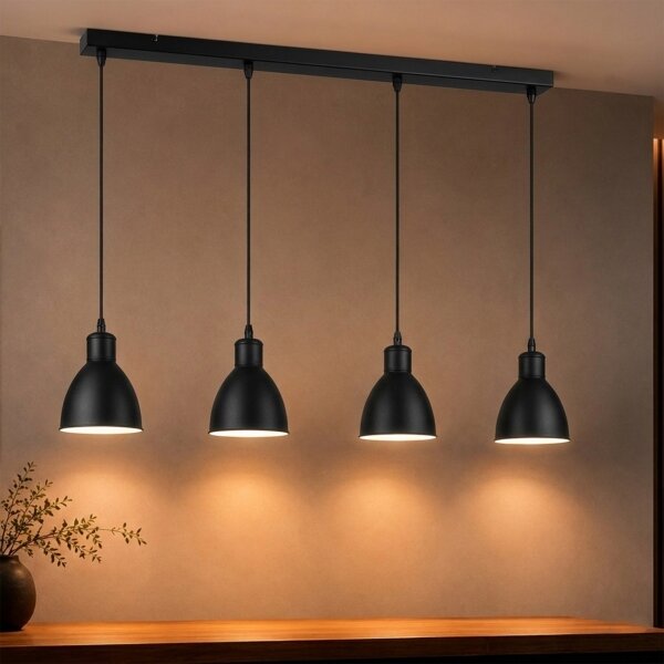 Brilagi - LED luster na lankách RIDDY 4xE27/60W/230V čierna