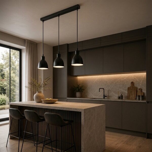 Brilagi - LED luster na lanku RIDDY 3xE27/60W/230V čierna