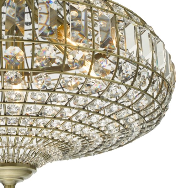 Där Lighting ASM0675 - Luster na reťazi ASMARA 6xE14/40W/230V mosadz