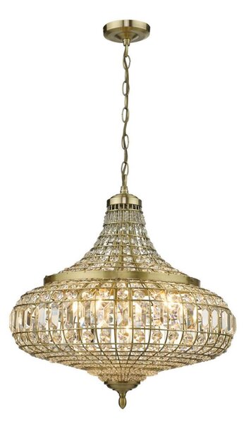 Där Lighting ASM0675 - Luster na reťazi ASMARA 6xE14/40W/230V mosadz