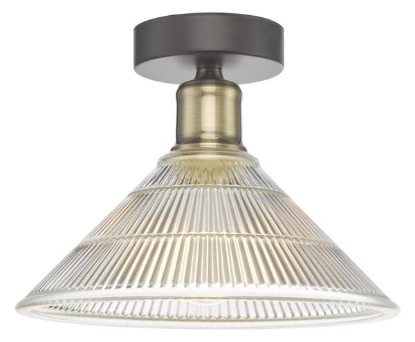 Där Lighting BOY0175 -Stropné svietidlo BOYD 1xE27/60W/230V pr. 25 cm mosadz/číre