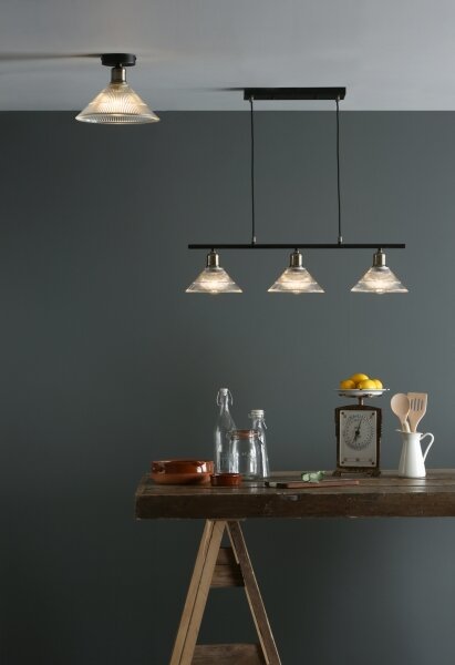 Där Lighting BOY0175 -Stropné svietidlo BOYD 1xE27/60W/230V pr. 25 cm mosadz/číre