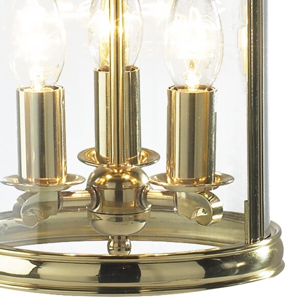 Där Lighting LAM0340 - Luster na reťazi LAMBETH 3xE14/60W/230V mosadz