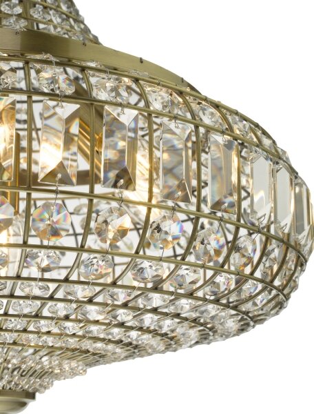 Där Lighting ASM0675 - Luster na reťazi ASMARA 6xE14/40W/230V mosadz