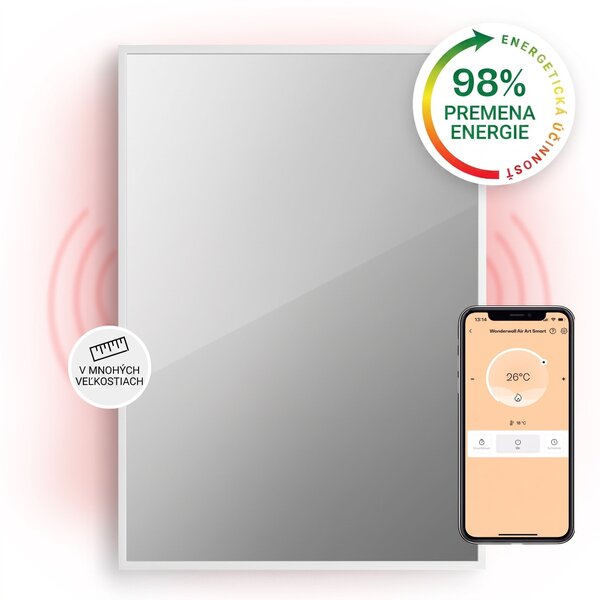 Klarstein La Palma 750 smart, infračervený ohrievač 2 v 1, 85 x 60 cm, 750W, zrkadlová predná časť