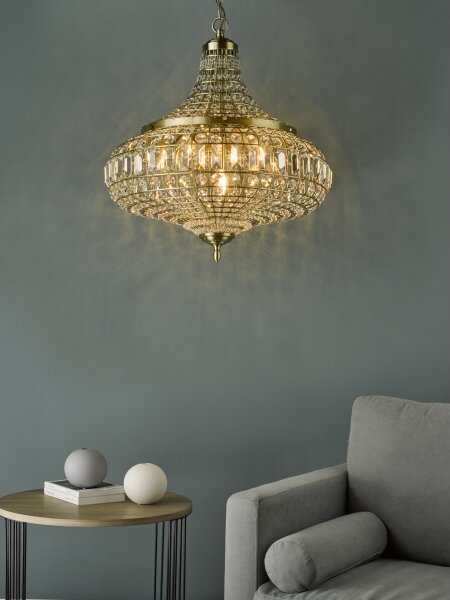 Där Lighting ASM0675 - Luster na reťazi ASMARA 6xE14/40W/230V mosadz