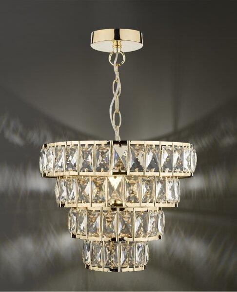 Där Lighting CER0135 - Luster na reťazi CERYS 1xE27/60W/230V zlatý