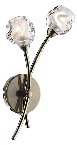 Där Lighting SEA0975 - Nástenné svietidlo SEATTLE 2xG9/40W/230V mosadz