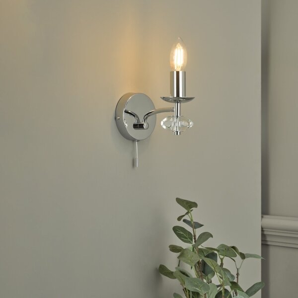Där Lighting OLE0750 - Nástenné svietidlo OLEANA 1xE14/40W/230V lesklý chróm