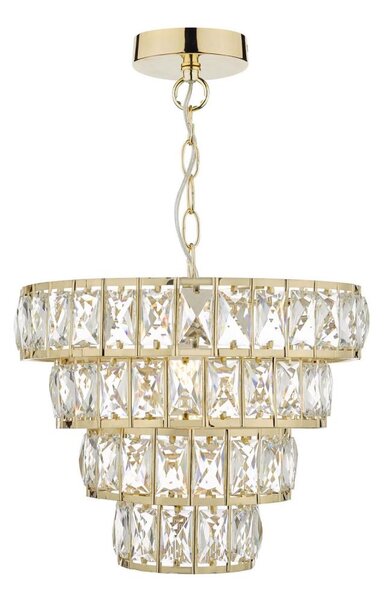 Där Lighting CER0135 - Luster na reťazi CERYS 1xE27/60W/230V zlatý