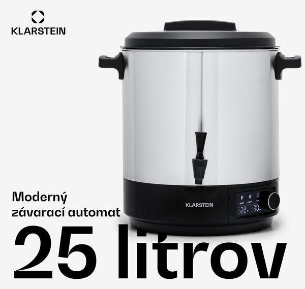 Klarstein Abbey 25 zavárací automat nápojový dávkovač 25L 100°C 180min nerezová oceľ