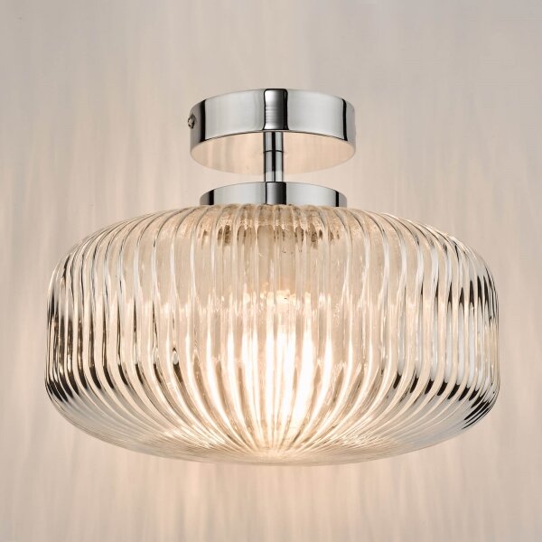 Där Lighting RIV5208 -Kúpeľňové prisadené stropné svietidlo RIVA 1xE27/60W/230V IP44 chróm