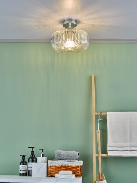 Där Lighting RIV5208 -Kúpeľňové prisadené stropné svietidlo RIVA 1xE27/60W/230V IP44 chróm