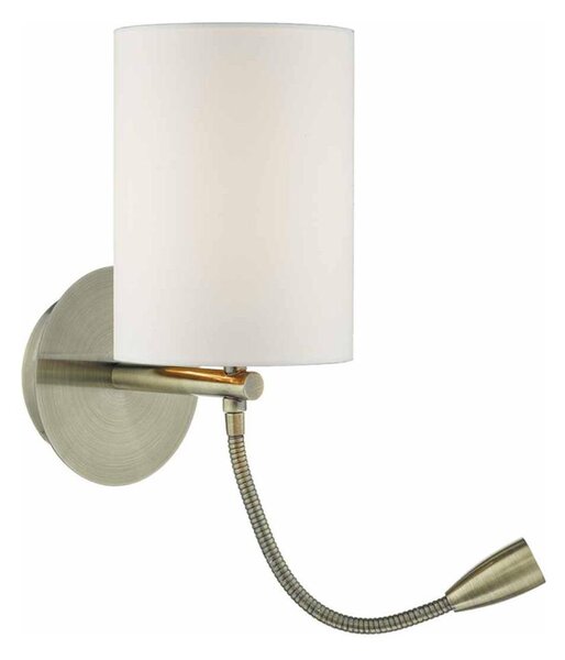 Där Lighting FET0775 - LED nástenné svietidlo FETA 1xE27/60W/230V + LED/1W mosadz