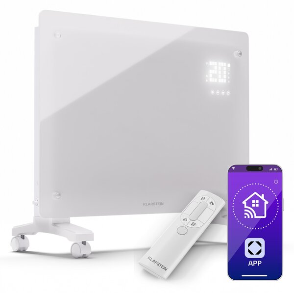 Klarstein Bornholm Smart 1500, konvekčné vykurovacie teleso, 1500W, WiFi, LED, IP24