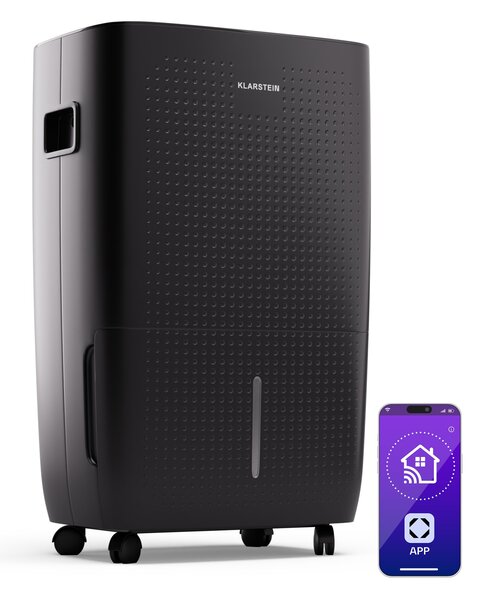 Klarstein DryFy Pro Connect 60 Smart, Odvlhčovač, WiFi, Kompresia, 60l/24h, 45-65 m²