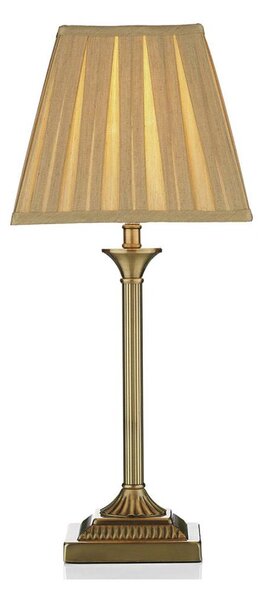 Där Lighting TAY4075-X - Stolná lampa TAYLOR 1xE14/40W/230V béžová/mosadz