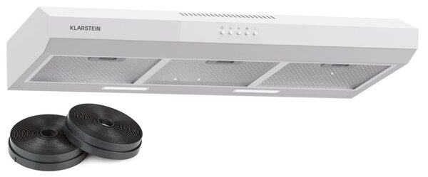 Klarstein Contempo 90, digestor, 90 cm, podskrinkový, 200 m³/h, LED, akryl, nehrdzavejúca oceľ