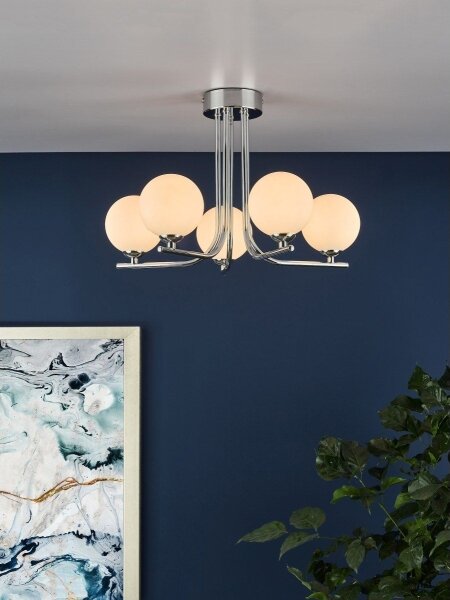 Där Lighting CRA5450-02 - Luster na tyči CRADLE 5xG9/25W/230V lesklý chróm